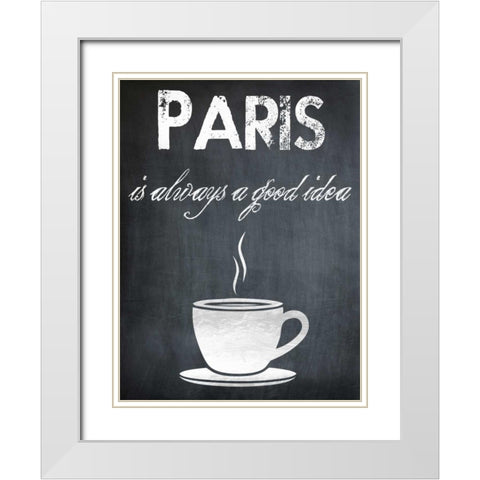 Always A Good Idea White Modern Wood Framed Art Print with Double Matting by Lewis, Sheldon