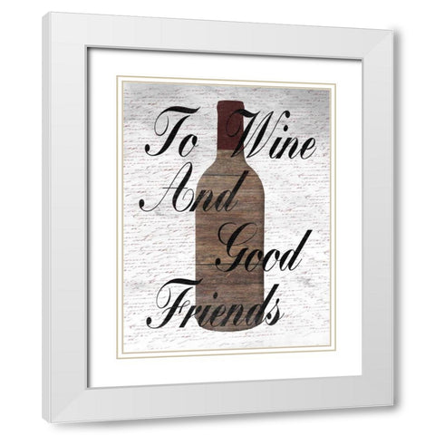 To Wine White Modern Wood Framed Art Print with Double Matting by Lewis, Sheldon
