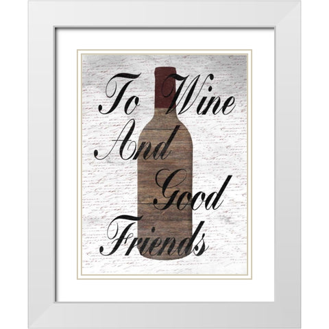 To Wine White Modern Wood Framed Art Print with Double Matting by Lewis, Sheldon