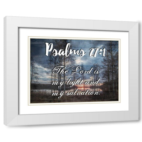 My Light And My Salvation White Modern Wood Framed Art Print with Double Matting by Lewis, Sheldon