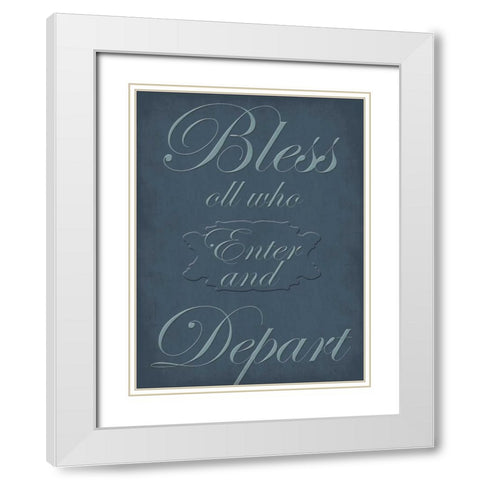 All Who Enter White Modern Wood Framed Art Print with Double Matting by Lewis, Sheldon