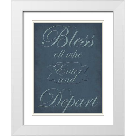 All Who Enter White Modern Wood Framed Art Print with Double Matting by Lewis, Sheldon