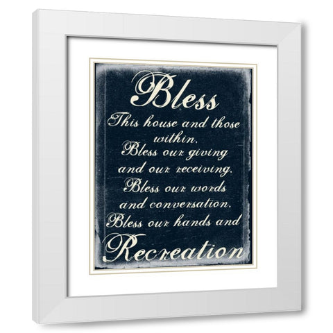 Bless B White Modern Wood Framed Art Print with Double Matting by Lewis, Sheldon
