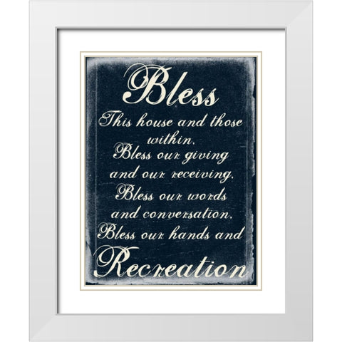 Bless B White Modern Wood Framed Art Print with Double Matting by Lewis, Sheldon