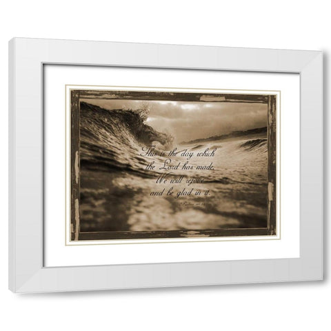 Psalms 118-24 White Modern Wood Framed Art Print with Double Matting by Lewis, Sheldon