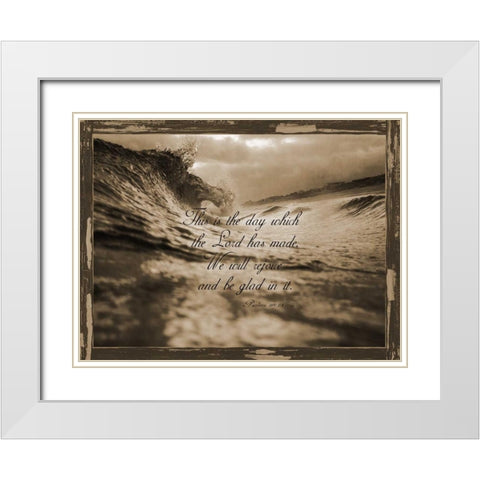 Psalms 118-24 White Modern Wood Framed Art Print with Double Matting by Lewis, Sheldon