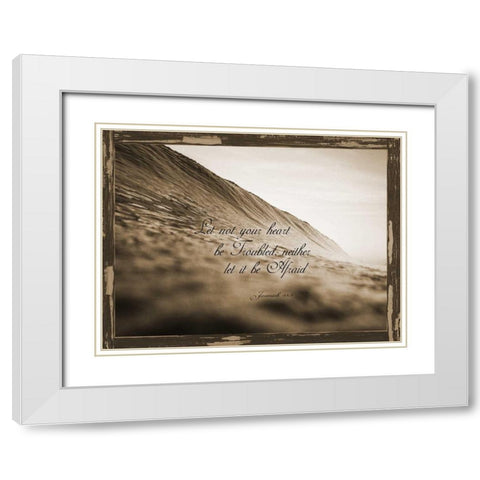 Jeremiah 33-3 White Modern Wood Framed Art Print with Double Matting by Lewis, Sheldon