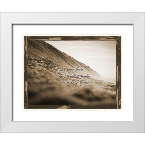 Jeremiah 33-3 White Modern Wood Framed Art Print with Double Matting by Lewis, Sheldon