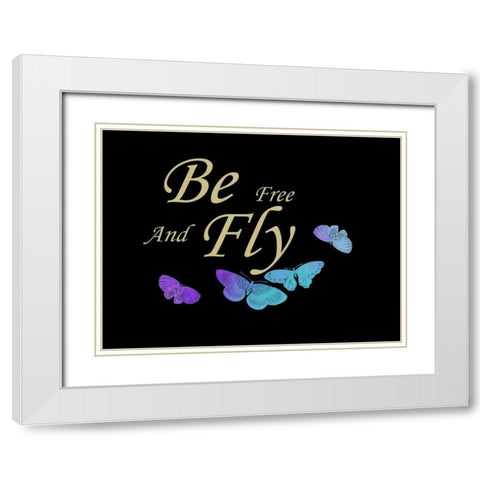 Be Free White Modern Wood Framed Art Print with Double Matting by Lewis, Sheldon