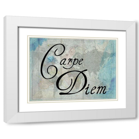 The World 1 White Modern Wood Framed Art Print with Double Matting by Lewis, Sheldon