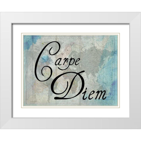 The World 1 White Modern Wood Framed Art Print with Double Matting by Lewis, Sheldon