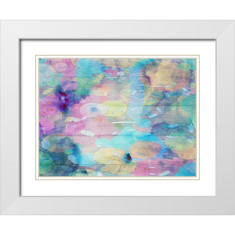 Vibrant Abstract White Modern Wood Framed Art Print with Double Matting by Lewis, Sheldon