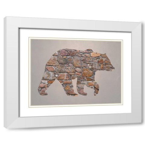 Bear Woods 2 White Modern Wood Framed Art Print with Double Matting by Lewis, Sheldon