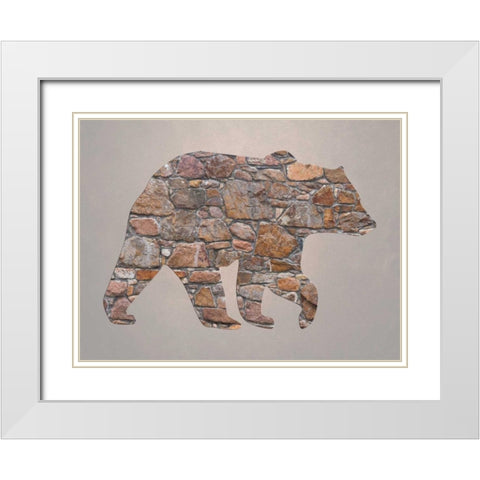 Bear Woods 2 White Modern Wood Framed Art Print with Double Matting by Lewis, Sheldon