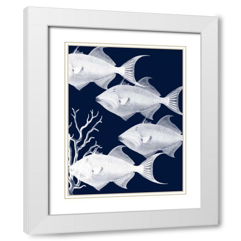 Coastal Orchestra White Modern Wood Framed Art Print with Double Matting by Lewis, Sheldon