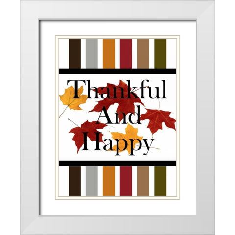 Thankful White Modern Wood Framed Art Print with Double Matting by Lewis, Sheldon