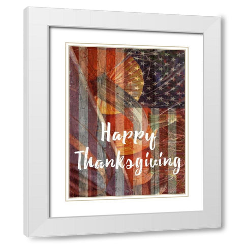 Thanksgiving White Modern Wood Framed Art Print with Double Matting by Lewis, Sheldon