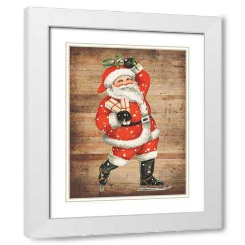Santa Baby White Modern Wood Framed Art Print with Double Matting by Lewis, Sheldon