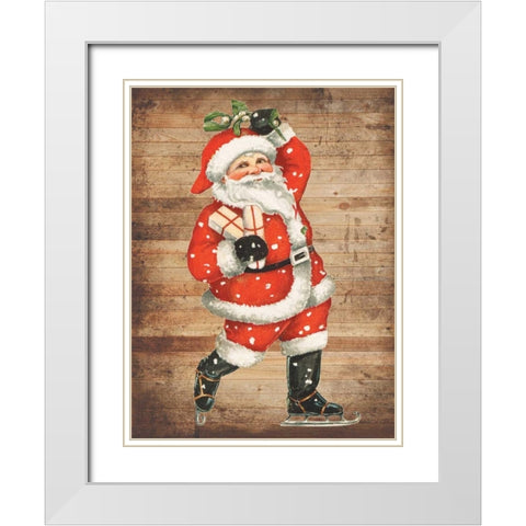 Santa Baby White Modern Wood Framed Art Print with Double Matting by Lewis, Sheldon