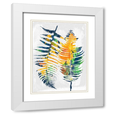 Tropical 1 White Modern Wood Framed Art Print with Double Matting by Lewis, Sheldon