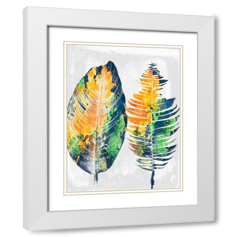 Tropical 2 White Modern Wood Framed Art Print with Double Matting by Lewis, Sheldon
