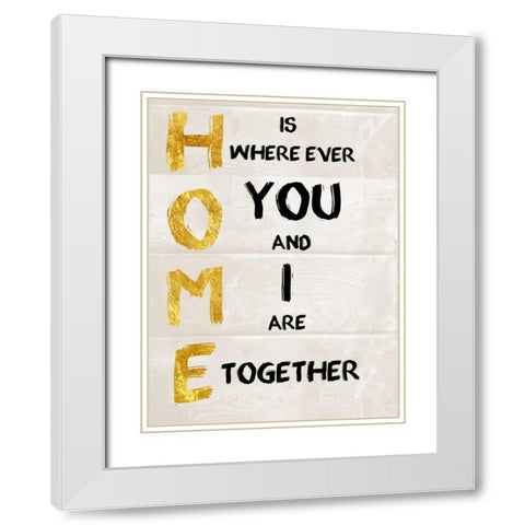 You And I White Modern Wood Framed Art Print with Double Matting by Lewis, Sheldon