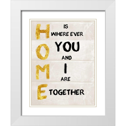 You And I White Modern Wood Framed Art Print with Double Matting by Lewis, Sheldon