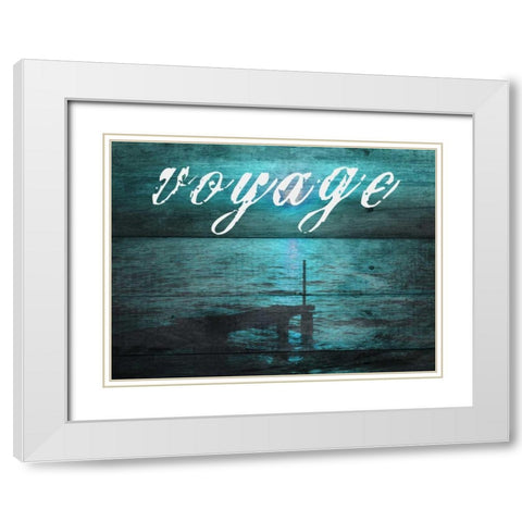 Voyage White Modern Wood Framed Art Print with Double Matting by Lewis, Sheldon