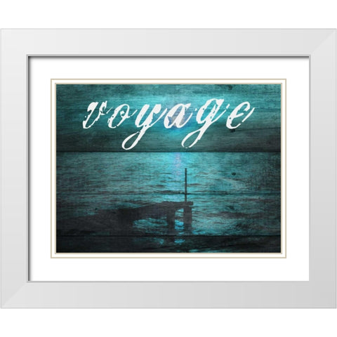 Voyage White Modern Wood Framed Art Print with Double Matting by Lewis, Sheldon