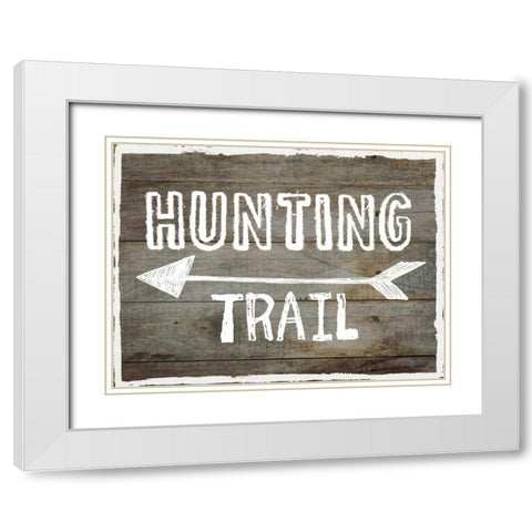 Hunting Trail White Modern Wood Framed Art Print with Double Matting by Lewis, Sheldon