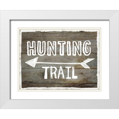 Hunting Trail White Modern Wood Framed Art Print with Double Matting by Lewis, Sheldon