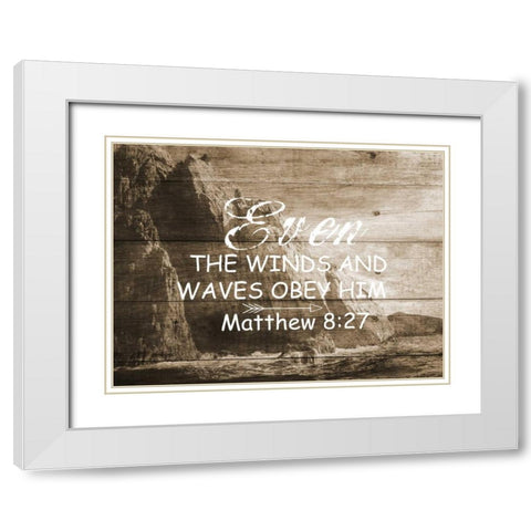Even The Winds White Modern Wood Framed Art Print with Double Matting by Lewis, Sheldon