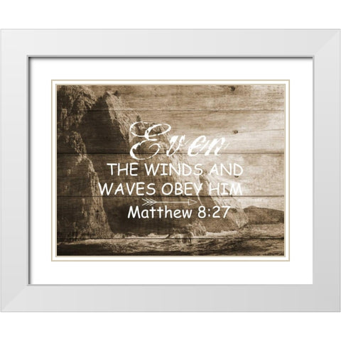 Even The Winds White Modern Wood Framed Art Print with Double Matting by Lewis, Sheldon
