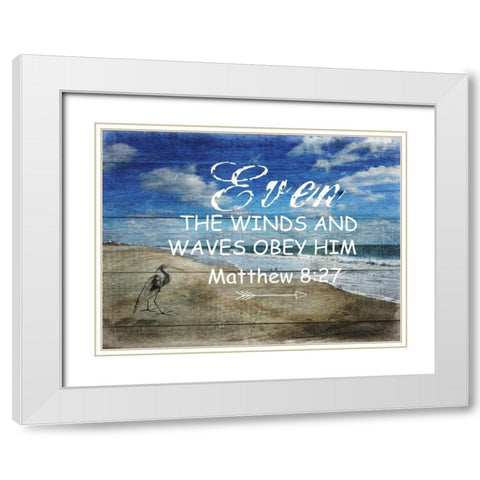 Power 2 White Modern Wood Framed Art Print with Double Matting by Lewis, Sheldon