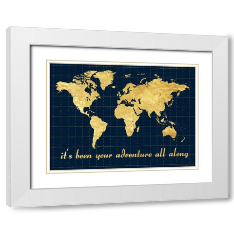 Your Adventure White Modern Wood Framed Art Print with Double Matting by Lewis, Sheldon