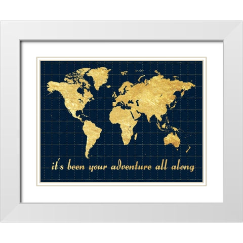 Your Adventure White Modern Wood Framed Art Print with Double Matting by Lewis, Sheldon