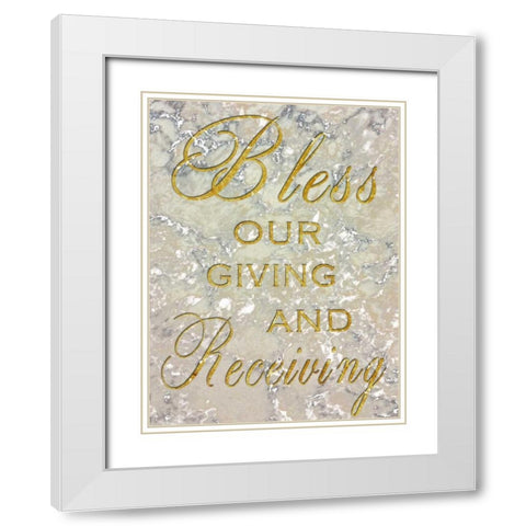 Bless Our Giving White Modern Wood Framed Art Print with Double Matting by Lewis, Sheldon