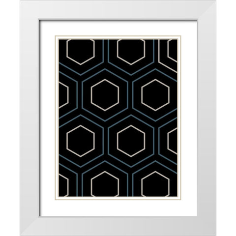 Pure Geo Abstract White Modern Wood Framed Art Print with Double Matting by Lewis, Sheldon