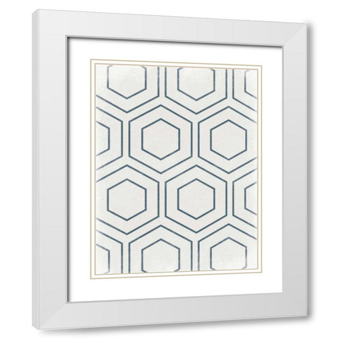Pure Geo White Modern Wood Framed Art Print with Double Matting by Lewis, Sheldon
