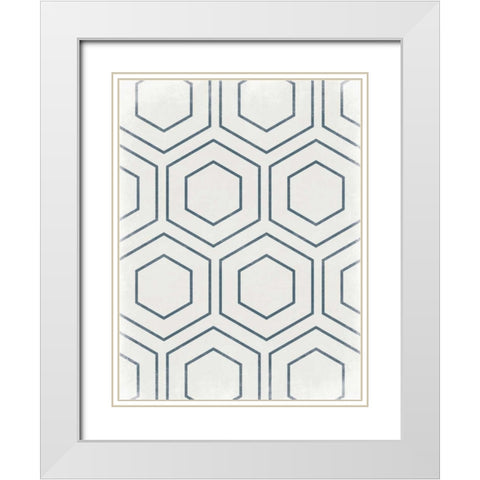 Pure Geo White Modern Wood Framed Art Print with Double Matting by Lewis, Sheldon