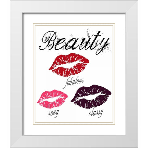 Beauty White Modern Wood Framed Art Print with Double Matting by Lewis, Sheldon
