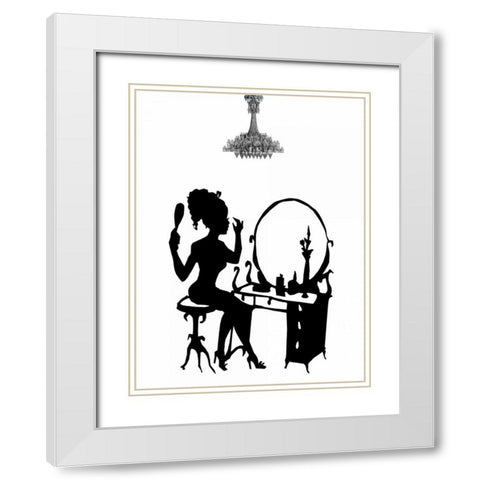 Style 2 White Modern Wood Framed Art Print with Double Matting by Lewis, Sheldon