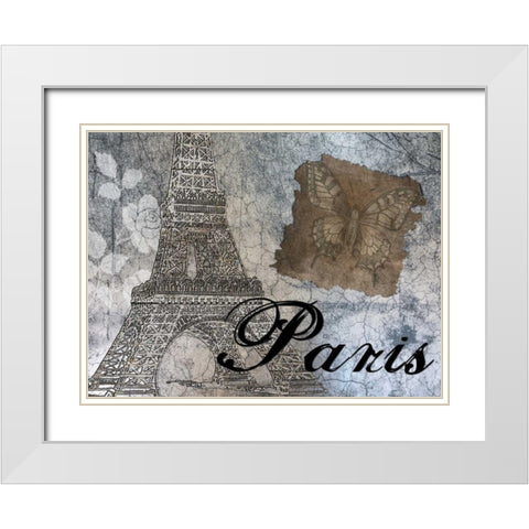 It Must Be Paris White Modern Wood Framed Art Print with Double Matting by Lewis, Sheldon