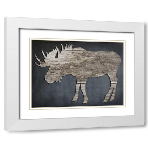 Wild White Modern Wood Framed Art Print with Double Matting by Lewis, Sheldon