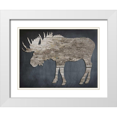 Wild White Modern Wood Framed Art Print with Double Matting by Lewis, Sheldon