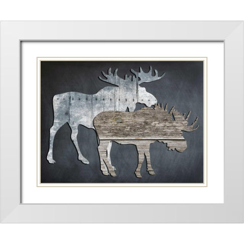Wild World White Modern Wood Framed Art Print with Double Matting by Lewis, Sheldon