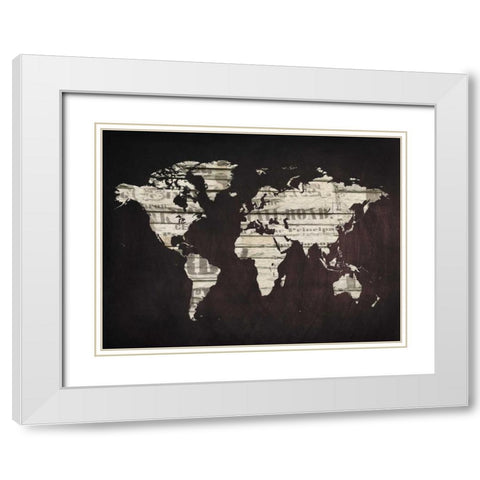 Map It Out White Modern Wood Framed Art Print with Double Matting by Lewis, Sheldon