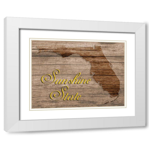 Sunshine State White Modern Wood Framed Art Print with Double Matting by Lewis, Sheldon
