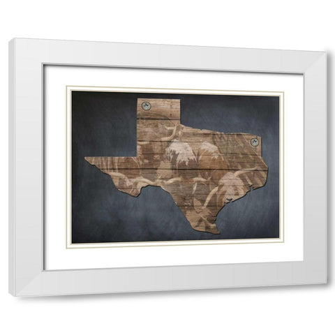 Texas Bred White Modern Wood Framed Art Print with Double Matting by Lewis, Sheldon