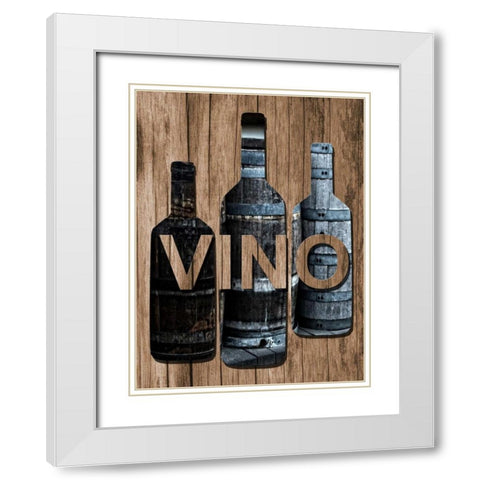 Wine Cellar 1 White Modern Wood Framed Art Print with Double Matting by Lewis, Sheldon